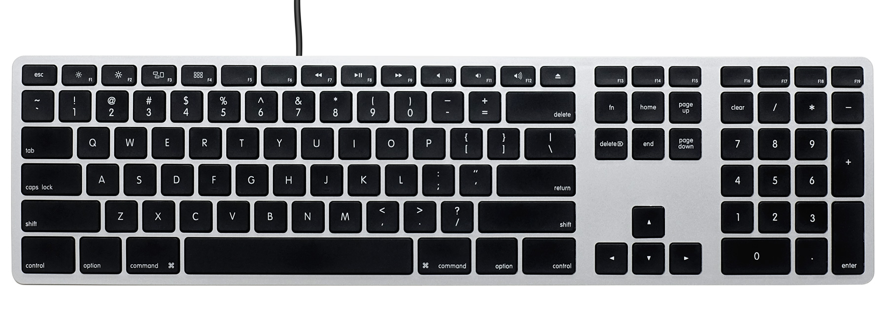 Matias Wired keyboard for Mac - Silver/Black 英語配列