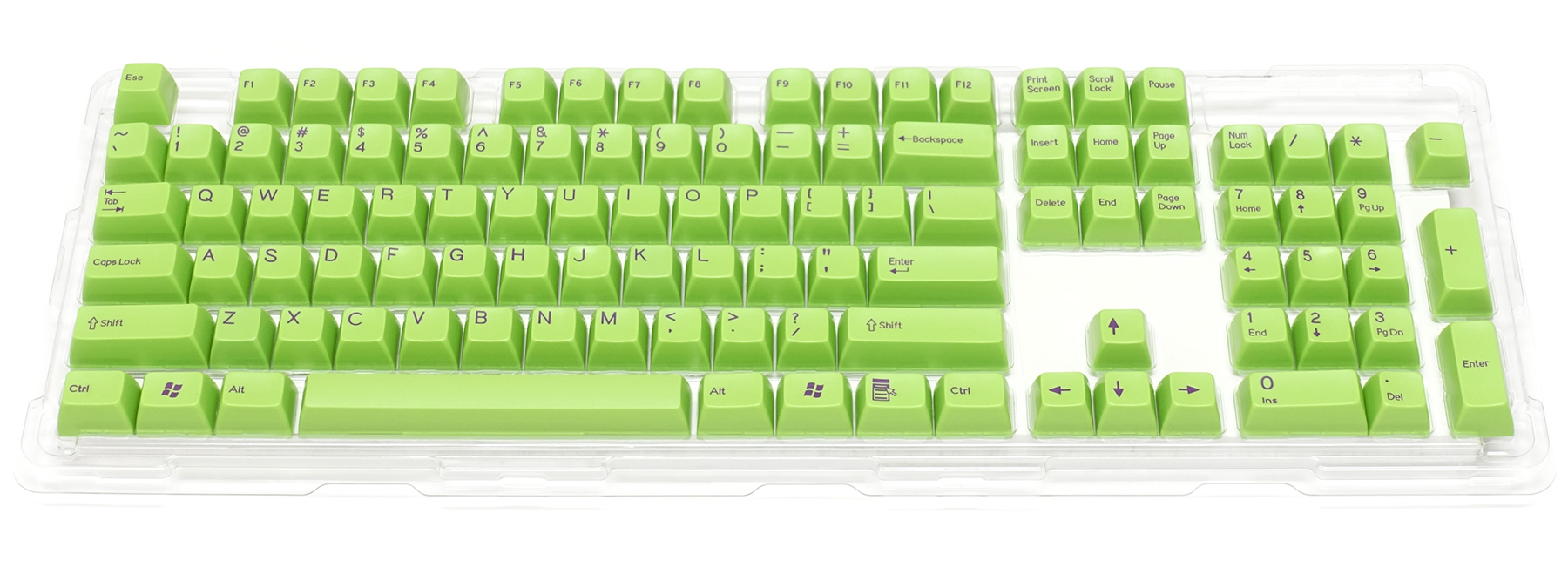 Majestouch専用104英語配列・2色成型カスタムキーキャップセット緑