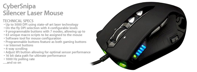 Cyber Snipa Silencer Laser Mouse