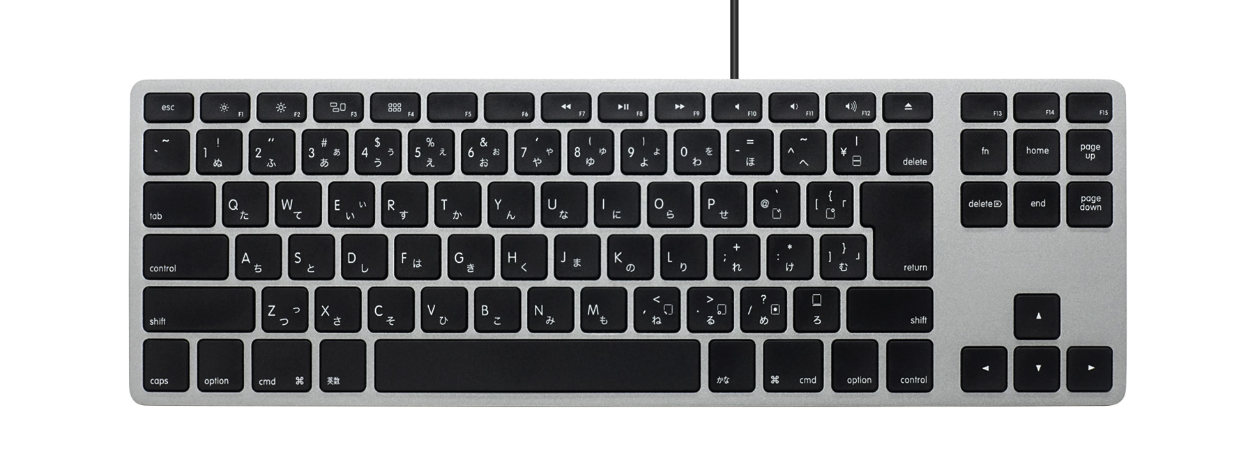 Matias Wired Aluminum Tenkeyless keyboard for Mac - Space Gray 日本語配列