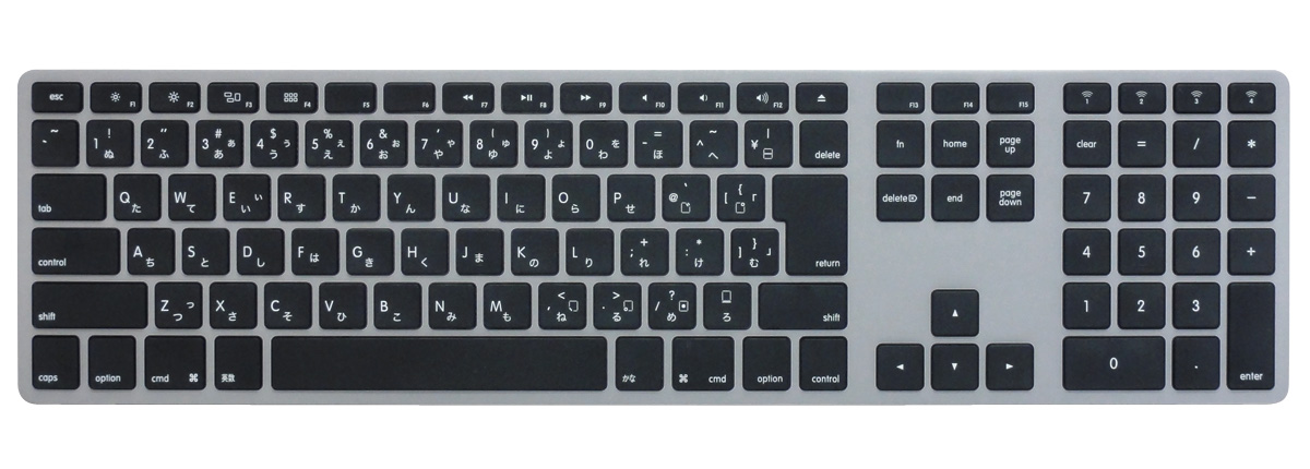 Matias Wireless Aluminum Keyboard - Space gray 日本語配列