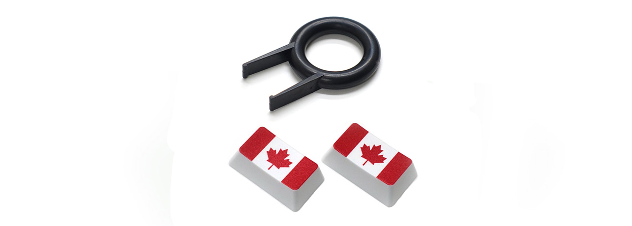 【直販限定】Majestouch用　フラッグキーキャップ2個+簡易キー引き抜き工具セット　『カナダ×2+簡易キー引き抜き工具』