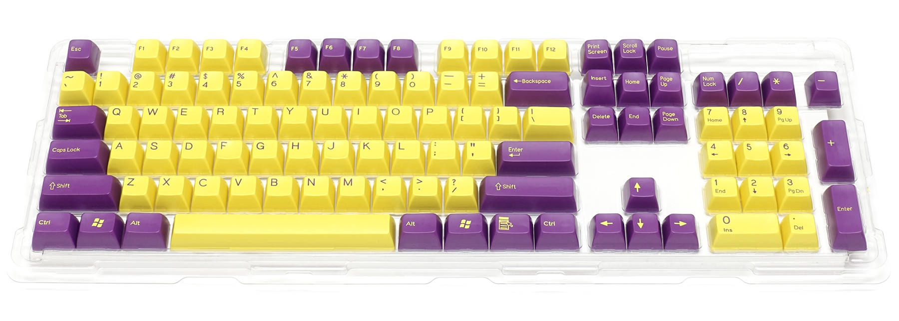 Double-shot keycap set for Majestouch 2 / Purple & Yellow
