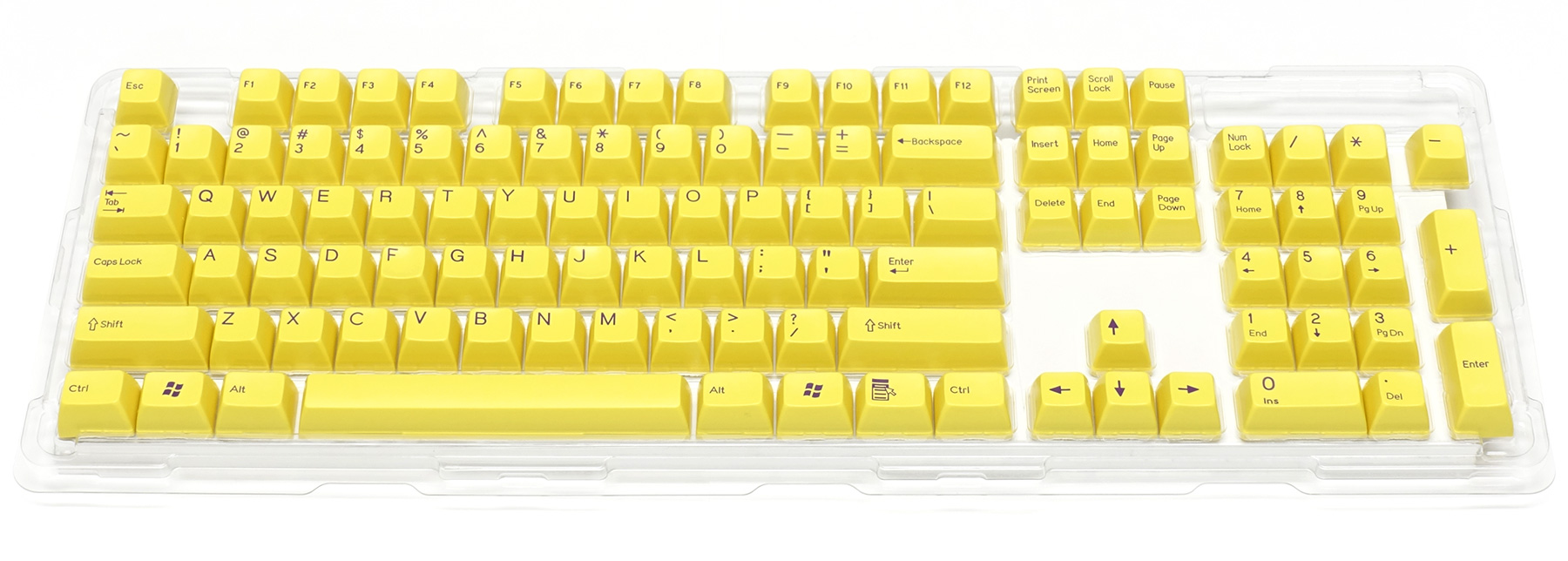 Majestouch専用104英語配列・2色成型カスタムキーキャップセット黄