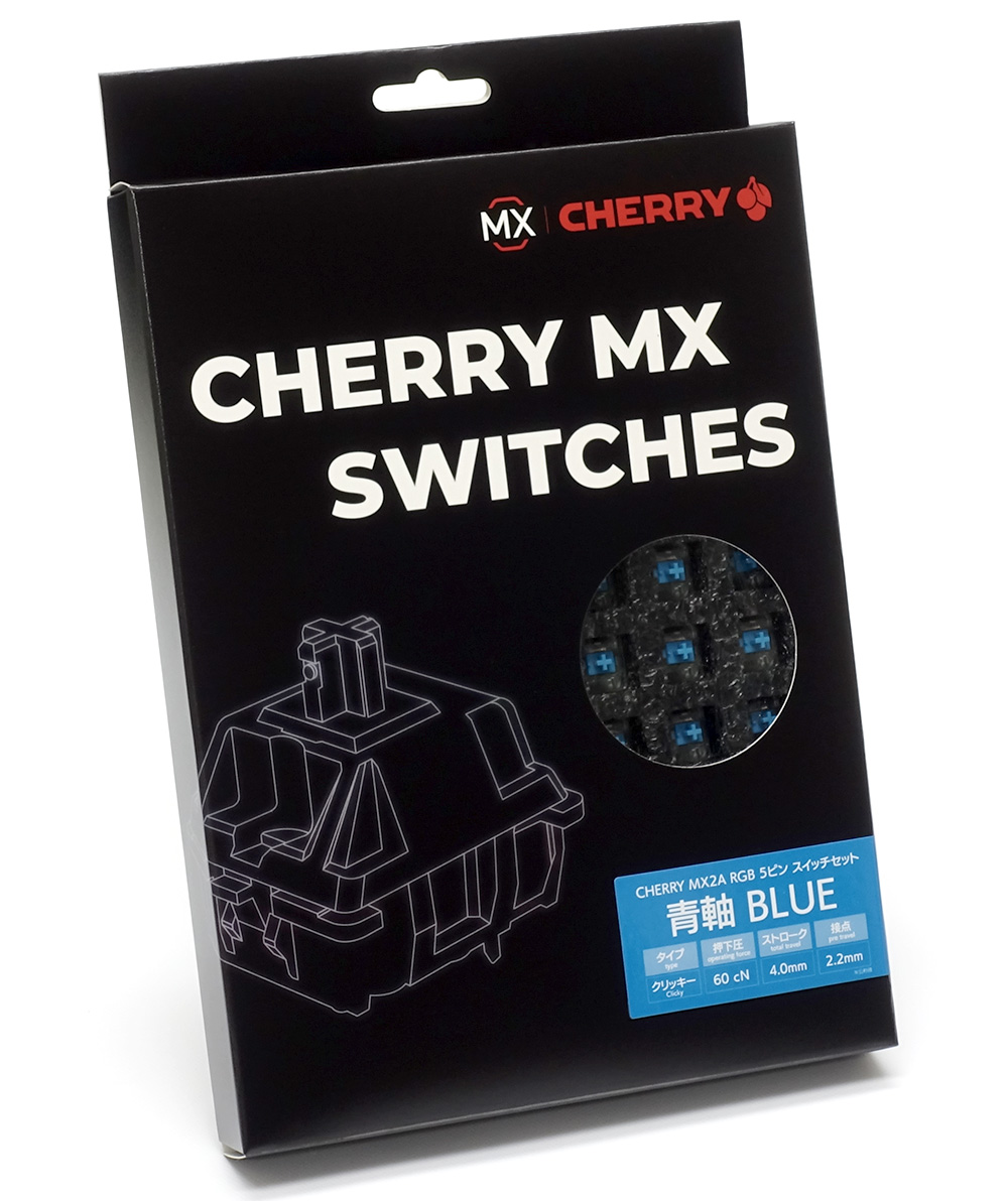 新CHERRY MX2A RGB 5ピン スイッチ70個セット 青軸