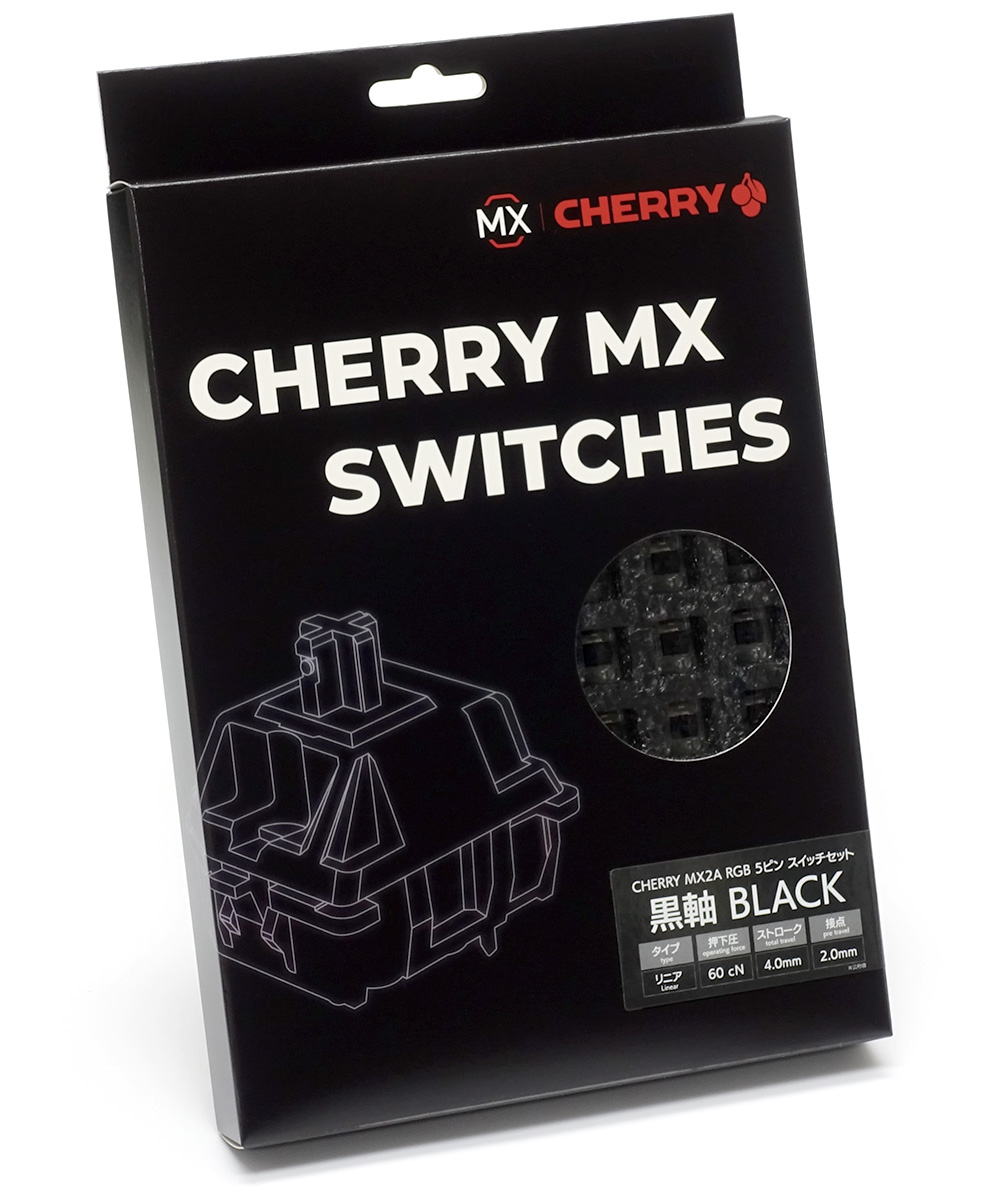新CHERRY MX2A RGB 5ピン スイッチ70個セット 黒軸